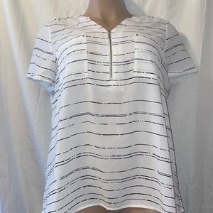 Black and White Blouse